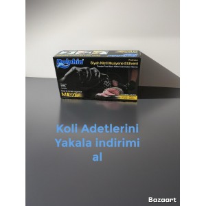 Haspet Siyah Nitril Eldiven M Beden 100 Lü