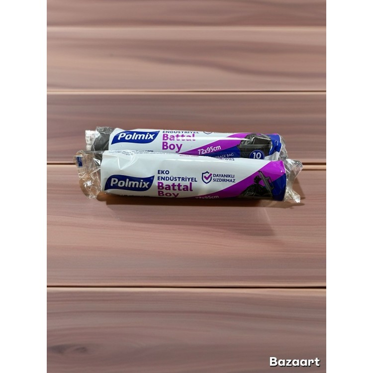 Polmix Endüstriyel Battal Boy Çöp Torbası 200 Adet