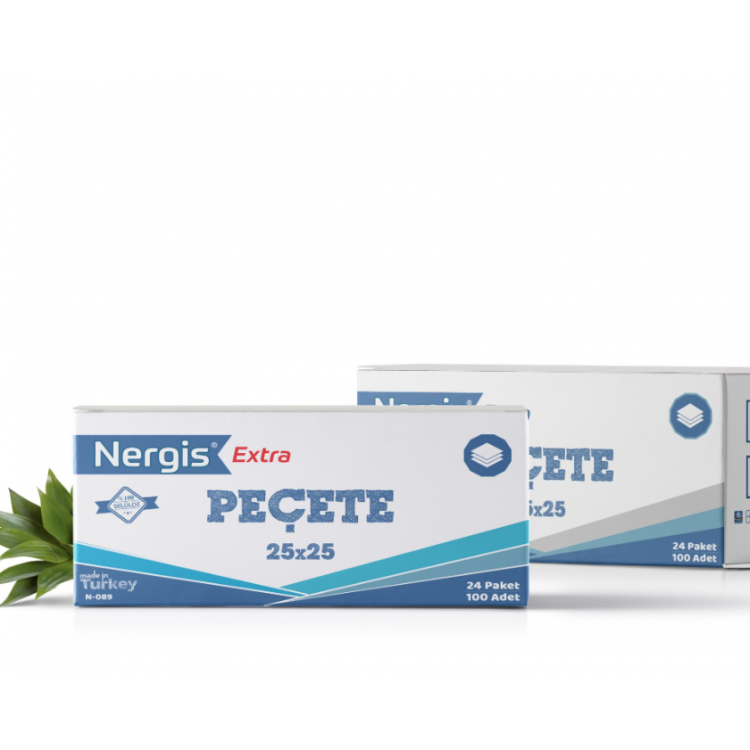 Eti Kağıt Nergis Peçete 1/4 Katlama Tek Kat 25*25