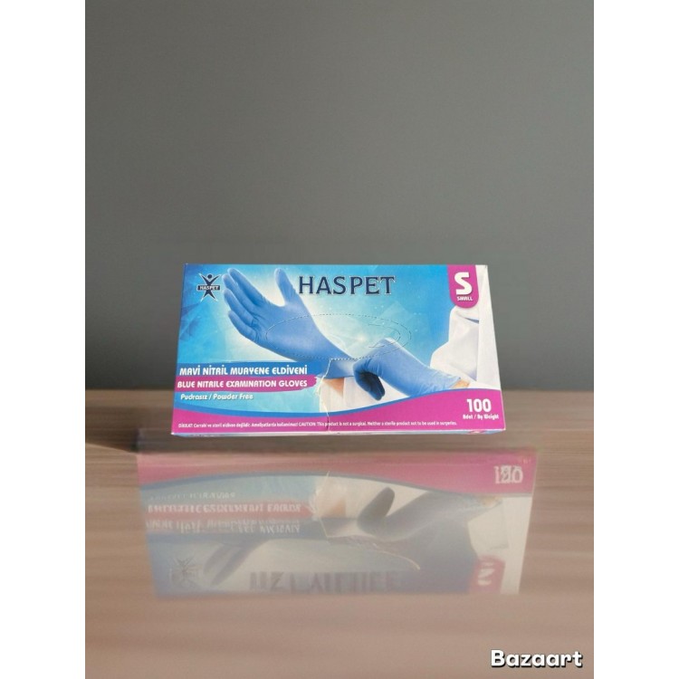 Haspet Mavi Nitril Muayene Eldiveni